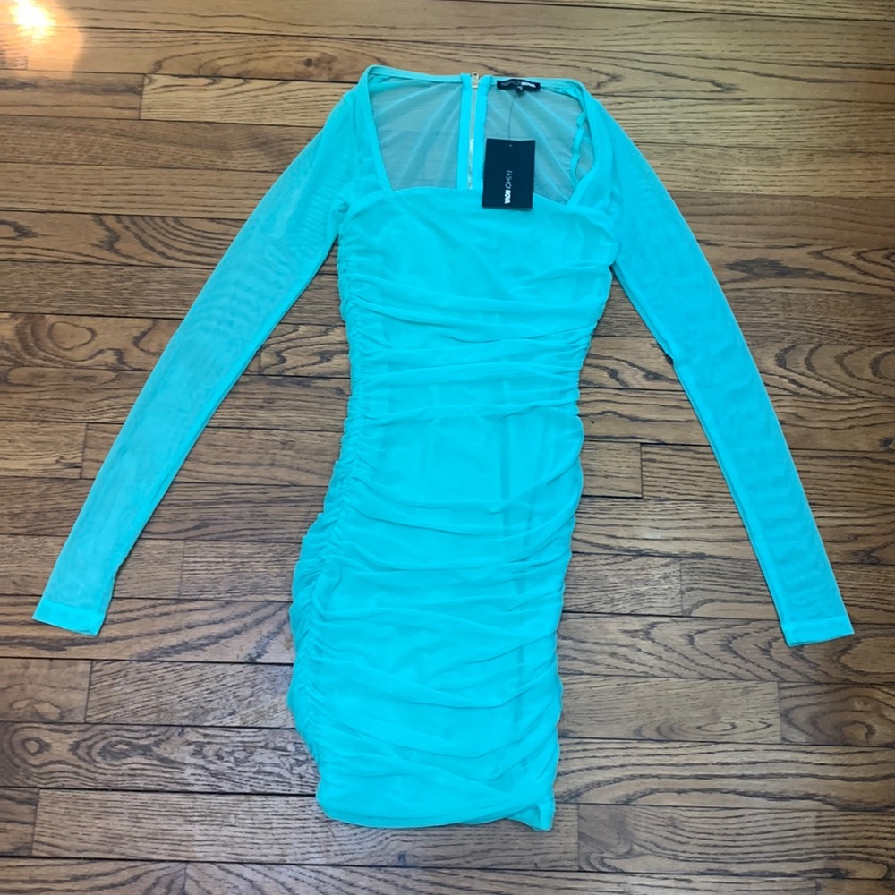 Fashion Nova. NWT, mint green body on mini dress